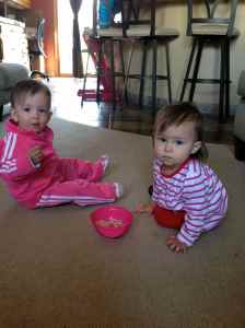 Enjoying a little snack together