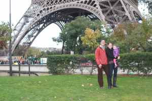 At bottom of Eiffel Tower