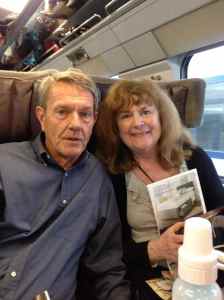 Nana and Papa on the train