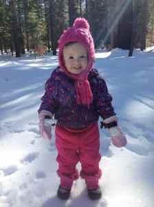 So happy to be playing in the snow. 