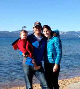 Family pose at the lake.