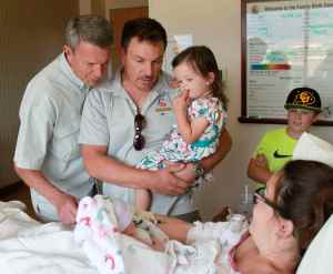 The first look at you; they'd just found out you were a girl!